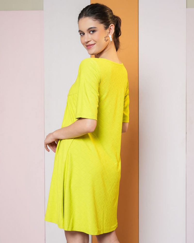 Trendy Fashion Women Asymmetric Hem A-Line Mini Dress - Image 3