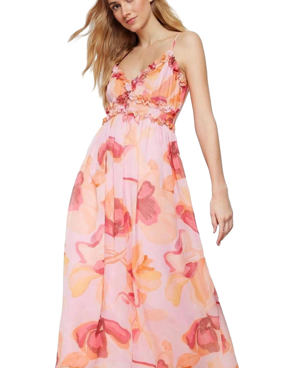 Floral Chiffon Lined Maxi Dress – Lightweight Summer Comfort & Elegant Flow