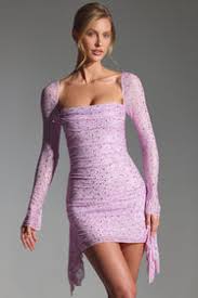 Peony Pink Draped Cowl-Neck Mini Dress – Marilla Edition